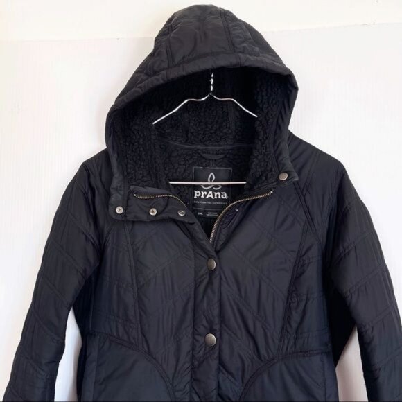 PrAna Diva Long Hooded black Jacket size Small - Picture 13 of 16